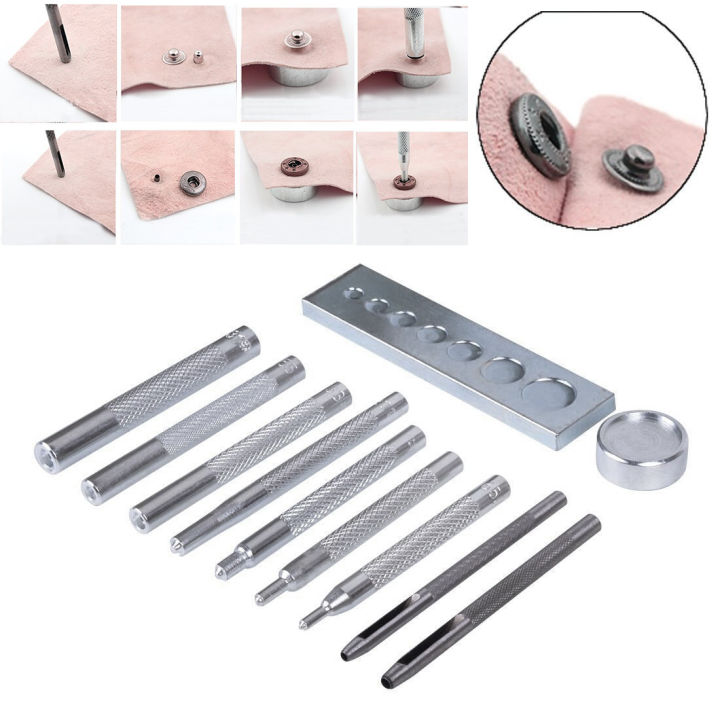 11pc%20Leather%20Craft%20Tool%20633%20201%20655%20831%20Die%20Hole%20Punch%20Snap%20Rivet%20Fastener%20Set%20DIY%20Leather%20Tool%20-%20Image%203