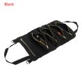 【Hey my home】Super Tool Roll, Roll Up Bag, Canvas Tool Organizer Bucket, Tool Roll Up Pouch, Handy Small Tool Bag. 