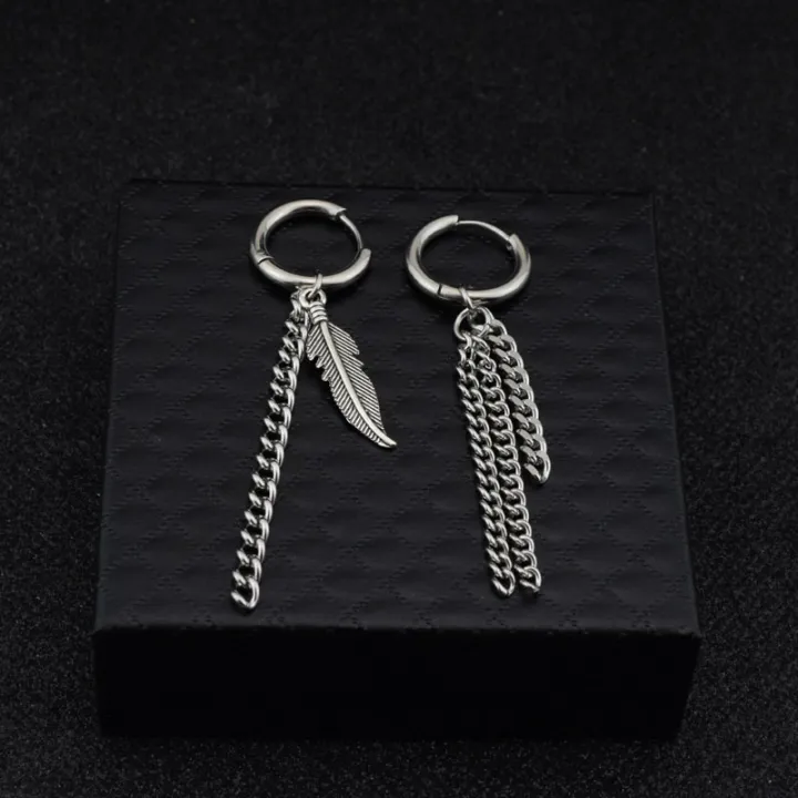 Bulletproof%20teenager%20Jungkook%20same%20asymmetrical%20chain%20earrings%20personality%20fashion%20mix%20and%20match%20earrings%20ear%20clips%20wholesale%20-%20Image%204