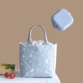 Korean style thickened bundle mouth insulation bag defense portable lunch box bag student couple bento bag lunch bag.