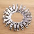 20pcs Stainless Steel Clothespins Kitchen Sealing Clips Durable Windproof Clips For Clothes Socks Document Organizers. 