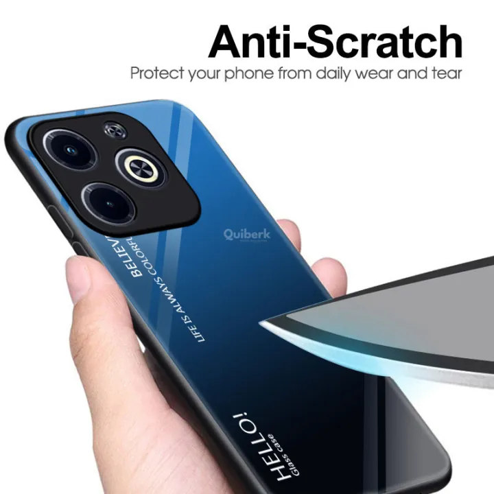 Quiberk%20for%20Infinix%20Smart%208%20/%20Hot%2040i%20Tempered%20Glass%20Hard%20Case%20Gradient%20Color%20Back%20+%20Soft%20Frame%20Shockproof%20Phone%20Cover%20-%20Image%203