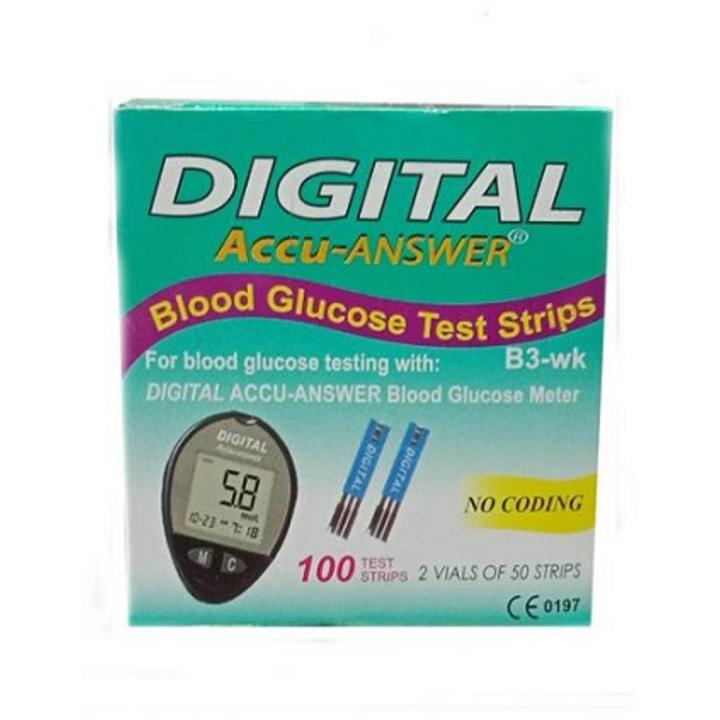 100 strips of Digital Accu Answer Blood glucose monitor/diabetes test meter