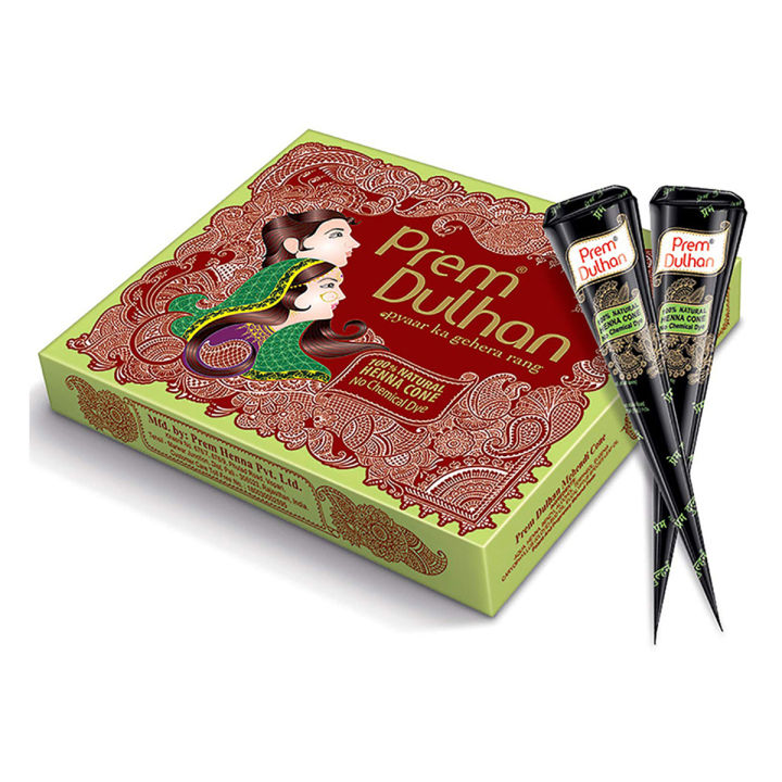 Prem Dullhan Cone Mehedi -12 Pieces (INDIAN)