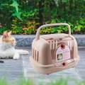 Outdoor Cage Dog Crate Transport Box Cats Aviation Box for Kitten Camping brown. 
