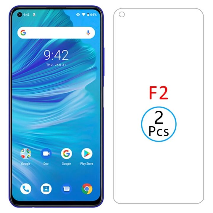 protective glass for umidigi f2 screen protector tempered glas on umi digi f 2 2f umidigif2 umif2 6.53 safety phone film 2pcs 9h