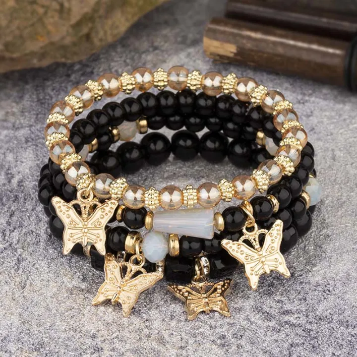 4Pcs%20Bohemian%20Butterfly%20Charm%20Bracelet%20Set%20For%20Women%20Crystal%20Beads%20Chain%20Bangle%20Female%20Fashion%20Party%20Jewelry%20Gift%20-%20Image%207