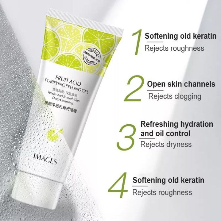 Images Ima-Fruit Acid Purifying Peeling Gel Exfoliating Gel Facial Scrub 60ml