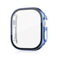 For Apple Watch Ultra 49mm Electroplating Case-Apple Watch 49mm Electroplating Bumper Case + Screen Protector-Electroplating Plastic Shockproof PC Protective With Glass Case For Apple Watch.