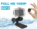 SQ12 Mini Full HD 1080P 155 Degree Wide Angle Waterproop Mini Sports Camera. 