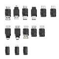 Usb to Micro USB Mini USB Adapter Converter Usb Male Female Converter 480Mbpsfor Phone Tablet Camera Charging Adaptor. 