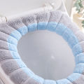 Winter thickened toilet pad round toilet cover plush universal winter warm universal toilet cover toilet pad. 