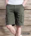 2Pcs 2 Quarter Comfortable Cotton Cargo Shorts Half Pants - Men.