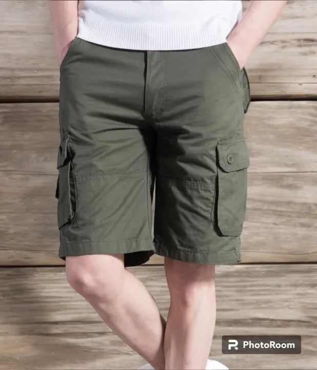 2Pcs%202%20Quarter%20Comfortable%20Cotton%20Cargo%20Shorts%20Half%20Pants%20-%20Men%20-%20Image%206