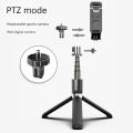 100cm Tripod Stand + Selfie Stick Foldable Mini Tripod with Fill Light Bluetooth Remote Shutter Retractable Rod for Phone Q07. 