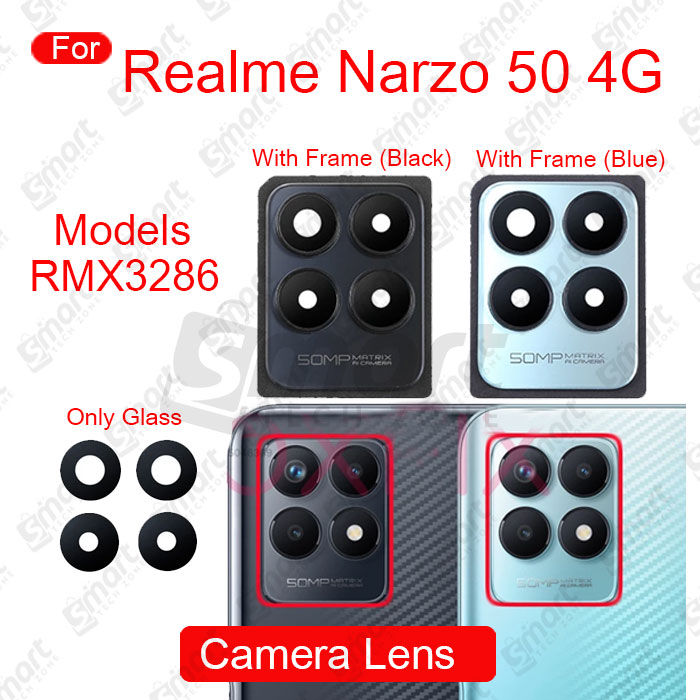 Camera Main Glass Lens for Realme Narzo 50 4G (RMX3286) Replacement Part (Not Tempered Camera Glass Protector)