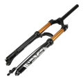 Mountain Bike Front Fork 120mm Stroke Bicycle Shock Absorber Air Fork 26inch Straight Steerer Remote Lockout Suspension Fork. 