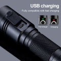 8000lumen Cree xhp50 LED flashlight 18650 mini rechargeable flashlight USB xhp50.2 torch light zoom waterproof and magnet design.
