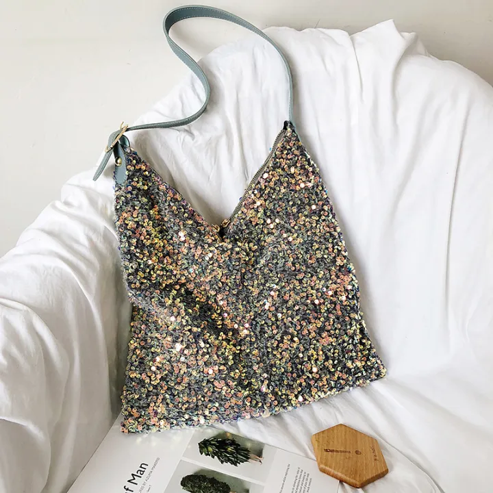 Japanese%20and%20Korean%20bling%20shoulder%20bag%202024%20spring%20glitter%20tote%20bag%20simple%20and%20versatile%20large%20capacity%20armpit%20casual%20women's%20bag%20-%20Image%204