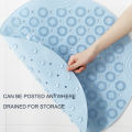 Round Non-Slip Bath Mat Safety Shower PVC Bathroom Mat With Drain Hole Plastic Massage Foot Pad Bathroom Accessories. 