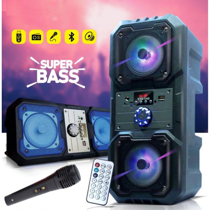 KTS 1048 Wireless Bluetooth Remote Control Speaker Support Micro SD Card, Pendrive, FM Redio