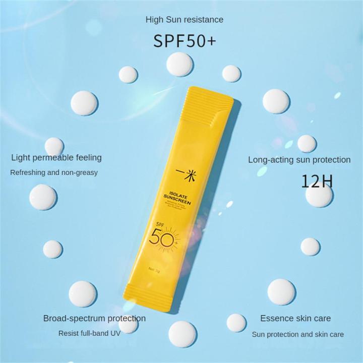 1/3/5/10pcs%20Breathable%20Sunscreen%20Spf50%20Skin%20Care%20Isolation%20Waterproof%20Facial%20Moisturizer%20Single%20Pack%20Facial%20Sun%20Protection%203g%20-%20Image%202