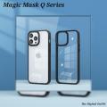 For Apple iPhone 15 Pro - Q Series Black Frame Transparent Protective Case.