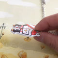 Cross-border Spider-Man Marvel peripheral necklace Acrylic heat shrinkable sheet epoxy pendant with chain jewelry. 