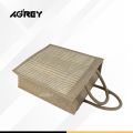 Handloom Jute Shopping Bag, Natural, 12"x14". 