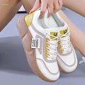 Thick Soled Women Casual Sneakers Anti Slip Fashion Waterproof Breathable Sports Shoes for Running Autumn Hiker Spring Skirt Female , Yellow 35. 