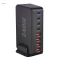 240W USB C GaN Charger Universal Adapter 8 Port PD Charger.