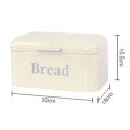 Vintage Bread Box Cupboard Iron Snack Box Desktop Finishing Dust-Proof Storage Box Storage Bin Keeper Food Kitchen Shelf Decor White. 