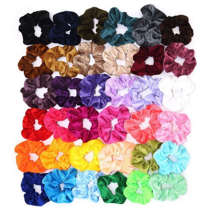 36 piece velvet hair scrunchies hotsell