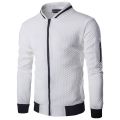High Quality Plush Zip stand collar casua Jacket Men's Street Windbreaker Coat Men Hot Casual Outer Wear Thick.