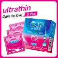 GJG Bold Love Ultra-Thin Texture Pure Adult Birth Control with Lubrication Condoms - 3pc/Box. 
