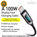 Baseus Display Fast Charging Data Cable Type-C to Type-C 100W - 1m/100CM. 