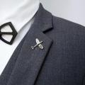 Aircraft Coat Pin Airplane Suit Lapel Pin Air Plane Brooches For Men Ornaments Party Wedding Jewellery Accessories Silver Alloy Material Lapel Pins Brooch For Gents - Hijab Pin. 