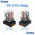 DC 8 Pin Relay 12V 24V 10A with Base Price in Bangladesh. 