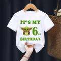 Yoda Children T-Shirt Birthday Number Star Wars Girl Boy Kawaii Cartoons Cinderella Clothes Kid Tee Shirt Little Baby Casual Top.