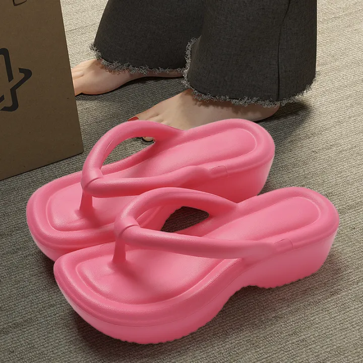 Increased%20Flip-Flops%20Women's%20Summer%20Wear%20Thick%20Bottom%20Platform%20Leisure2023New%20High%20Heel%20Non-Slip%20Beach%20Slippers%20-%20Image%205
