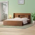 Regal Laminated Board Chevron King Size Bed - Antique BDH-145-1-1-20 992945. 