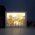 Light Shadow Paper Carving Graduation Season Cultural and Creative Gifts Atmosphere Decoration 3D Night Lantern.