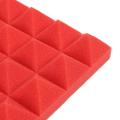 Charcoal Acoustic Foam Tiles Soundproofing Foam Panels Studio Sound Padding 2 x 10 x 10 Inch(Black+Red). 