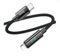 Hoco U125 Benefit Type-C to Lightning 27W Fast Charging Data Cable With Display. 