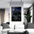 Boats to Hogwarts Magic School Night View Canvas Art Posters and Prints Landscape Painting on the Wall Art Picture Home Decor. 