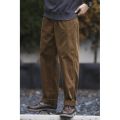 Corduroy Pants for Men Autumn and Winter Loose Trendy American Workwear Pleated Vintage Japanese-Style Retro Casual Straight Pants Men. 