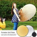 GODOX Portable 32inch/80cm Light Reflector with Clamp,5 in 1 Collapsible Multi Disc Photography Reflector Translucent,Silver,Gold,White,Black for Studio Photography Lighting and Outdoor Lighting.