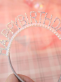 Birthday Headband For Women Girls Diamond Letter Hair Hoop Crown Decoration Party Dress Up Birthday Hairbands. 