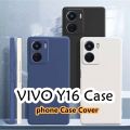 Original For VIVO Y16 Silicone Full Cover Case Solid Color Phone Case Cover.