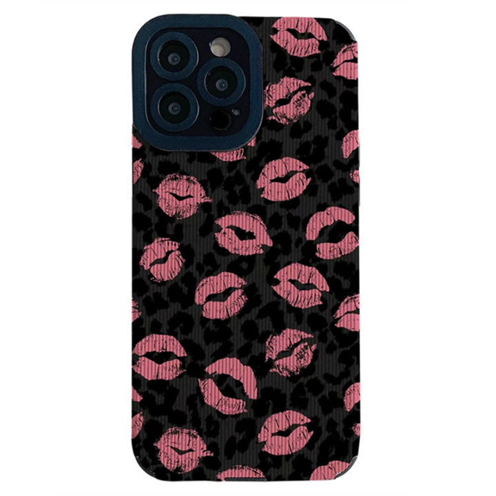 Pink%20Lip%20Kiss%20Leopard%20Print%20Phone%20Case%20For%20iPhone%2015%2014%2013%2012%2011%20Pro%20Max%207%208%20Plus%20X%20XS%20XR%20Soft%20Silicone%20Shell%20Leopard%20Cover%20-%20Image%206